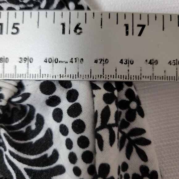 CATO Womens Tunic Top Lace Accented Bell Sleeves Size18/20W Black & White Y2K - Picture 5 of 13